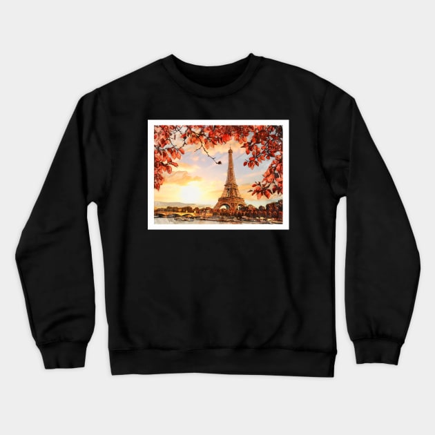 Paris, Sketch Art Crewneck Sweatshirt by BokeeLee